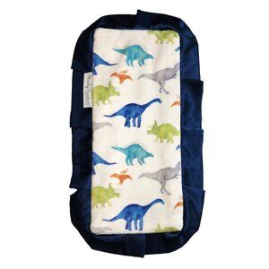 Minky Couture Baby Dino Dinosaur Satin Trim Security Blankey Mini Blanket 20x11